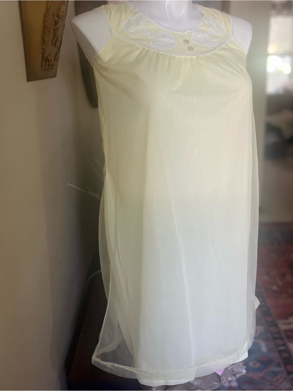VNTG 1960s slip dress in yellow